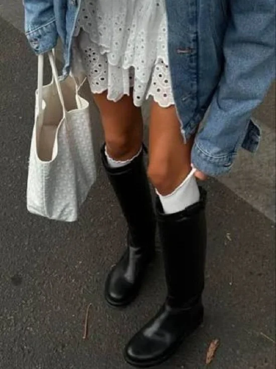 Frye | Vintage 1990’s Campus 14L Boot in Black Leather 9 - Picture 13 of 13